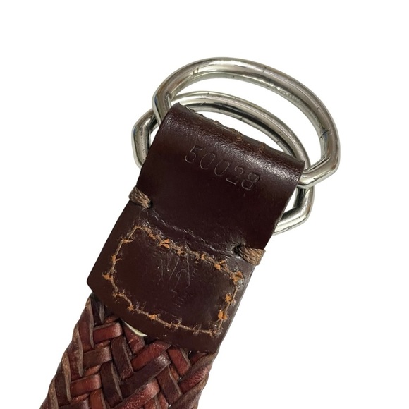 Vintage Brown Leather Braided Belt - Boho Style, Adjustable, Unisex - Picture 4 of 12